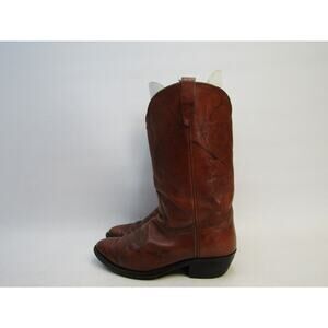 Walker Mens Size 9 D Brown Leather Cowboy Western Boots
